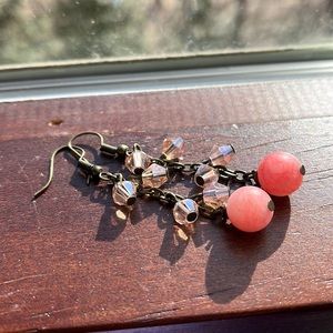 Elegant Crystal and stone earrings